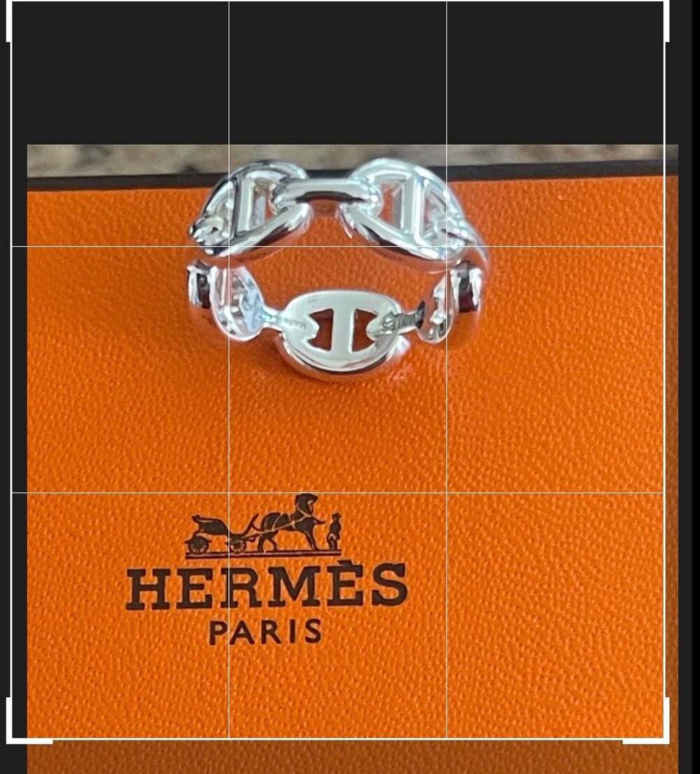 Hermès Chaine d'Ancre Enchainee Ring PM Size 51